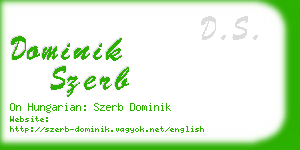 dominik szerb business card